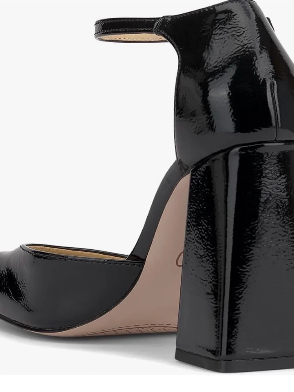 Jessica Simpson Black Patent Block Heel Mary Jane Pumps